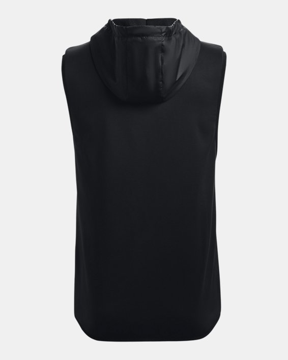 Men's Armour Fleece® Storm Hooded Vest, Black, pdpMainDesktop image number 5